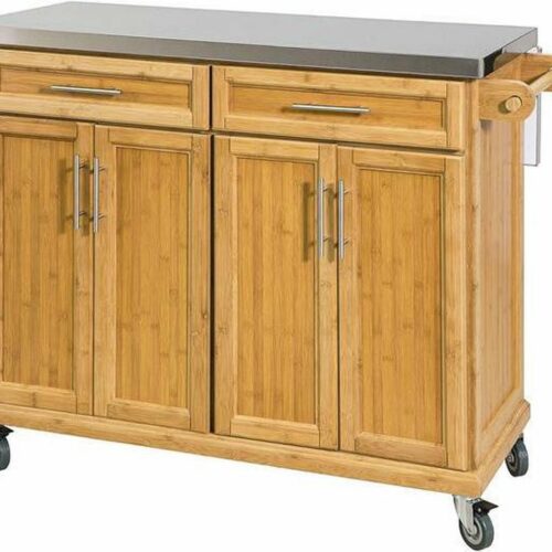Simpletrade Keukentrolley - Keukenkast - Handdoekenrek - 2 lades - 115x92x46-71 cm