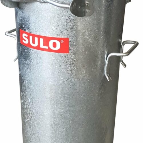 Staalverzinkte afvalemmer 50 liter met beugel