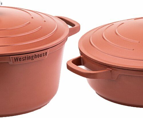 Westinghouse Pannenset - Performance Series Braadpan 28cm + Hapjespan 28cm - Rood - Geschikt voor alle warmtebronnen inclusief inductie
