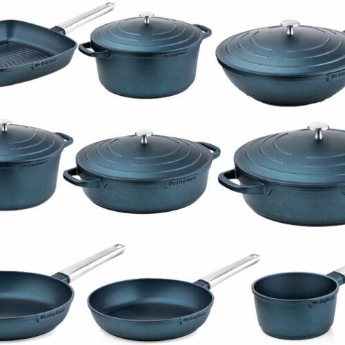 Westinghouse Performance Series - 14-delige Pannenset - Blauw - Complete pannenset