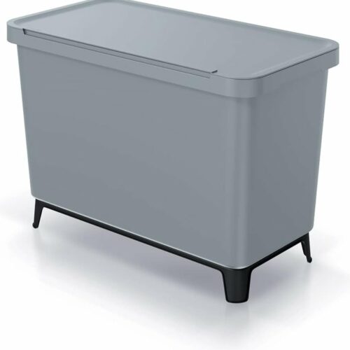 White-Label® Prullenbak op Pootjes - Afvalemmer - Afvalbak - 33L - Grijs