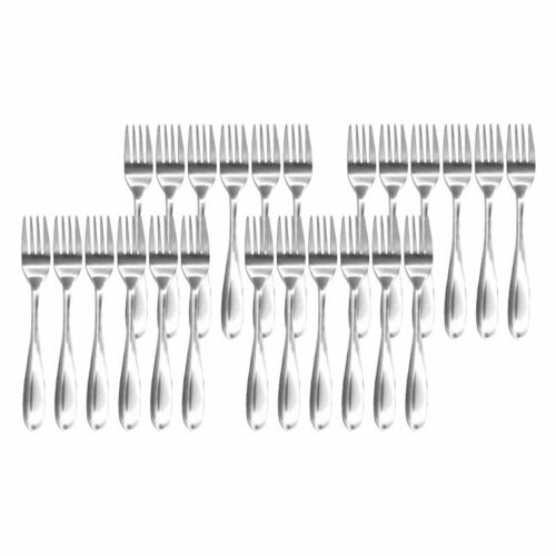 B-home Gebaksvorkjes - 24x - Zilver - RVS - taartvorkjes - vorken