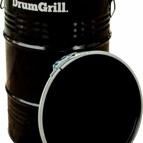 Drumgrill Small industriële houtskool barbecue|BBQ| Vuurkorf en Statafel in één|60 Liter metalen olievat