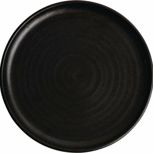 Olympia Canvas Ronde Borden Met Smalle Rand Zwart 26,5cm FA317