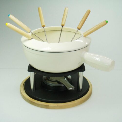 Relance - Fondue set - gietijzer - ⌀ 22 cm. - Kaasfondue, vleesfondue, bouillon-fondue, Chocolade fondue