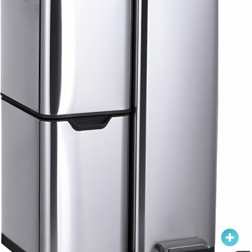 Rilenta 60 Liter Prullenbak Afvalscheiding RVS - 3 Vakken (30L-17L-13L) - Inclusief 40 Vuilniszakken en Soft-Close deksels - Pedaalemmer - Afvalbak - Vuilnisbak - Afvalemmer - Vuilbak - Zilver