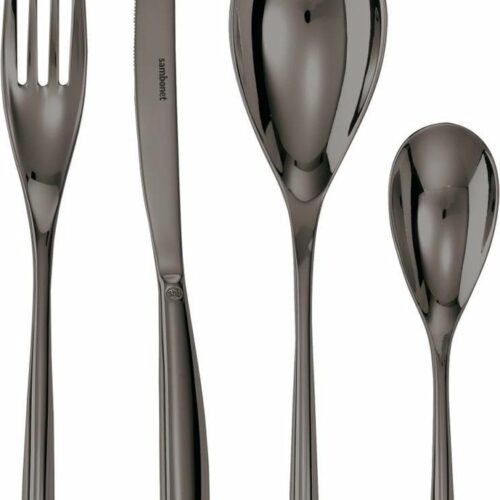 Sambonet Bestekset Bamboo - Zwart - 24 delig / 6 personen