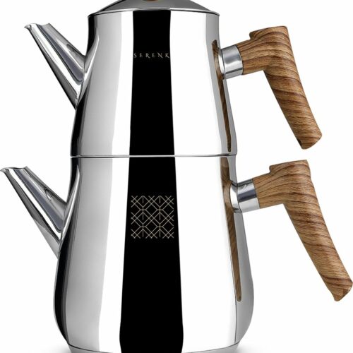 Serenk Definition Turkse Theepot - Thee Set - Inductie Geschikt - Theepottenset - Antislip - RVS