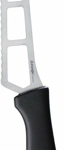 Triangle Professioneel Kaasmes voor Jonge Kaas - RVS 25.5 cm - Zwart Heft