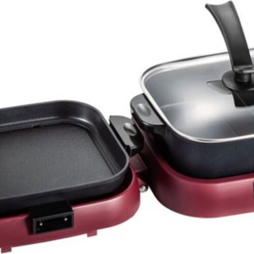 2 in 1 Bbq Grill Hot Pot 2100W Multifunctionele Elektrische Grill Hot Pot 70x29x25,5 cm Grill Binnen Hot Pot Gemaakt van Gegoten Aluminium en Gehard