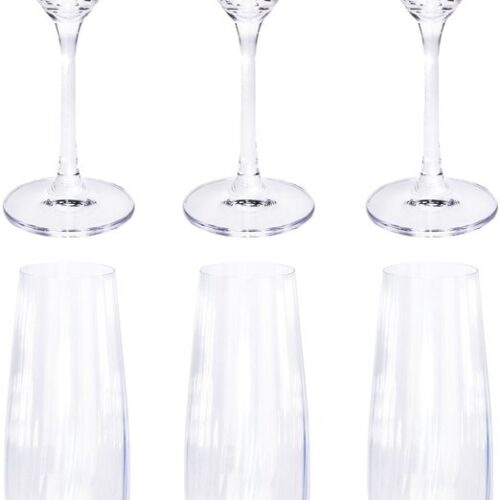 30x Champagneglazen/flutes 26 cl/260 ml van kristalglas - Kristalglazen - Champagneglas