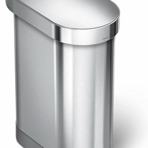 Afvalemmer Roestvrij Staal 45L - Zilver