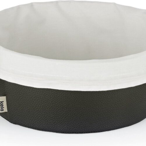 Broodmand, 2-Delig, Kunstleer, Zwart, ⌀ 28 cm - Kela | Grana