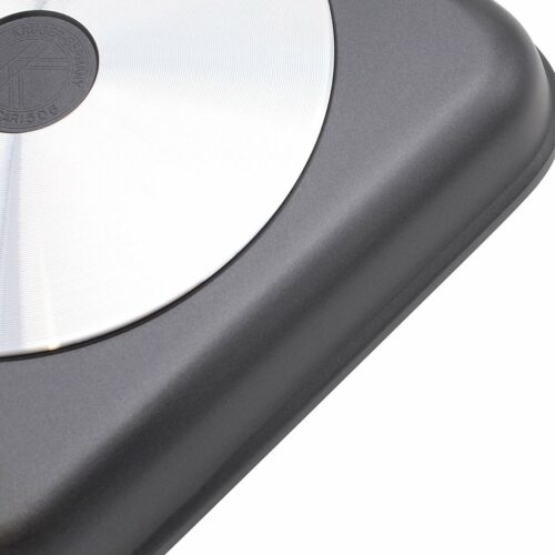 Delta Aluguss Series Steak- en grillpan metaal zwart 28 x 28 x 45 cm - Grote maat