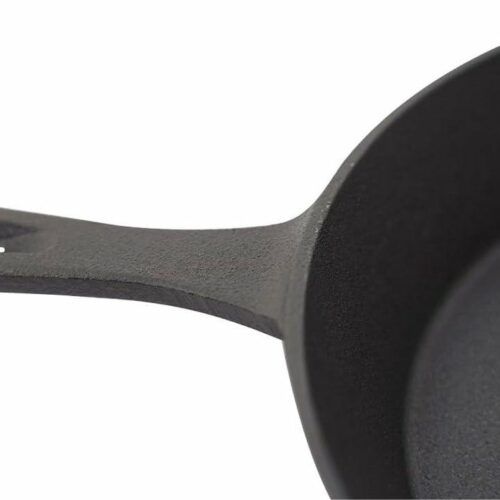 Grillpan van gietijzer 25 cm - ronde pan braden grillen bakken - fornuis vuur gas- en kolengrill