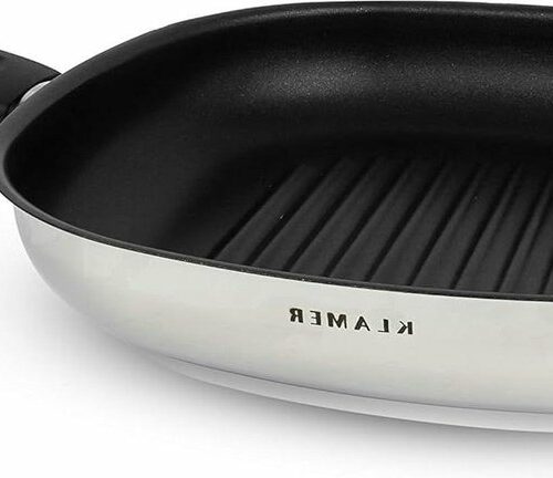 Inductie Grillpan 28 cm - Stoofpan en Steakpan van Roestvrij Staal