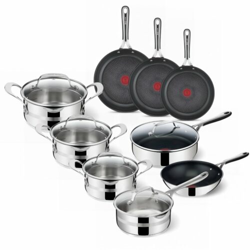 Tefal Jamie Oliver Complete Pannenset - 9-delig - Kookpotten - Koekenpannen - Wokpan - Hapjespan - Tefal Pannen - RVS
