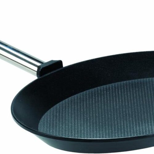 Titanium anti-aanbak vispan - inductie geschikt - 40 cm - gegoten aluminium - roestvrij staal