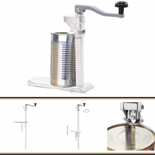 vidaXL Blikopener - 70 cm - Aluminium en Roestvrij staal Professionele Blikopener - Blikopener Aluminium - Blikopener Roestvaststaal - Keuken Gadget - Blikjes Openen