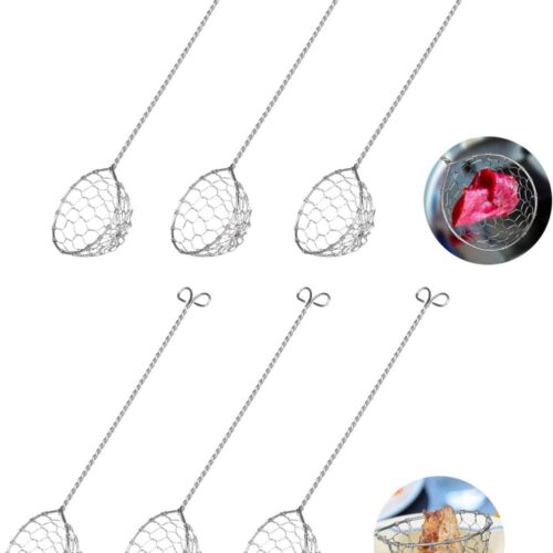 Bondoo Chinese Fondue zeef 6 stuks - Fondue zeefjes - fondue-netjes - RVS