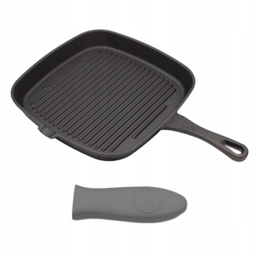 Brunbeste Gietijzeren Grillpan - Vierkant - 24x24 cm - Steakpan - Inductie