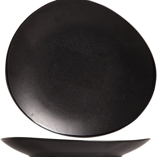 Cosy & Trendy Kleine Bordjes / Gebaksbordjes Vongola Black - 15 x 14 cm - 4 Stuks