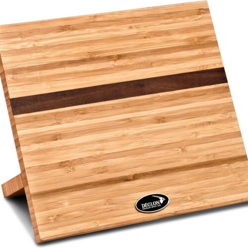 Déglon Magnetisch messenblok - Bamboe met walnoot - Opslag voor 6 messen - Duurzaam en stijlvol ontwerp