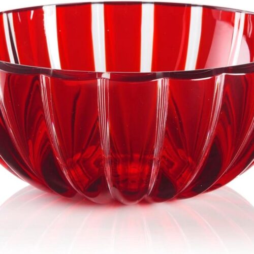 Kom L Slakom - Rood ⌀ 25 x h105 cm - Grote Saladeschaal met 3000 cc inhoud