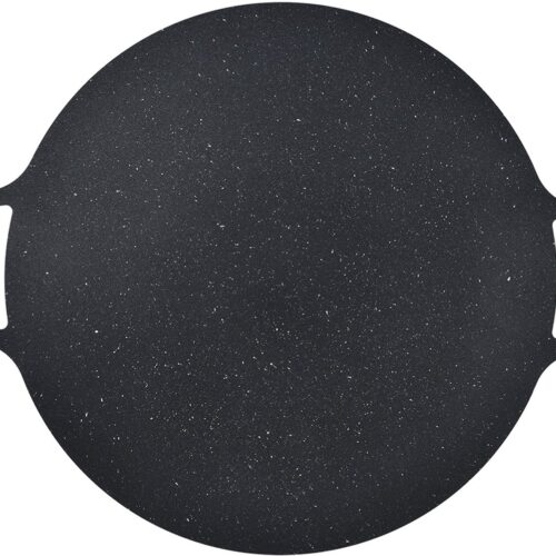 Koreaanse BBQ Grillpan - Rond, Anti-aanbak & Hittebestendig (30 cm / 11.81 inch) - Ideaal voor Buikspek, Pannenkoeken & Camping - Gemaakt van Gietijzer