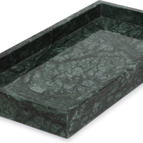 MOOISA - Marmer - dienblad - groen marmer - 30x15cm - rond marmer dienblad - vierkant marmer dienblad - decoratie schaal - tapasplank - serveerplank