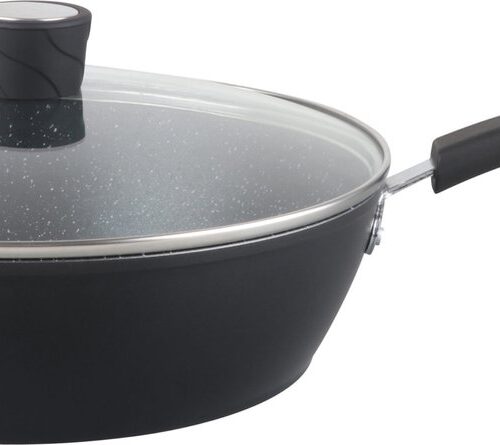 Millvado Rainbow Collection - Frituurpan met Glazen Deksel - ⌀ 28cm Friteuse - Zachte Handgreep - 3L