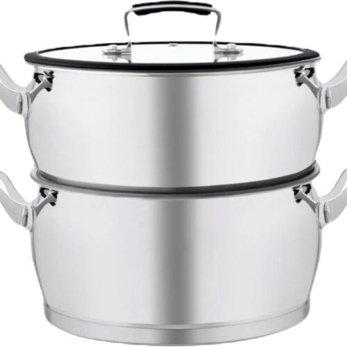 Royal Swiss StoomPan 12L - Stenen Coating Roestvrij Staal Duurzaam - Geschikt voor Alle Warmtebronnen - Premium Kookgerei
