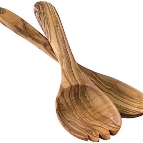 Slabestek van duurzaam olijfhout - Opscheplepels - Set van 2 - 265 x 95 cm Wooden Spoons