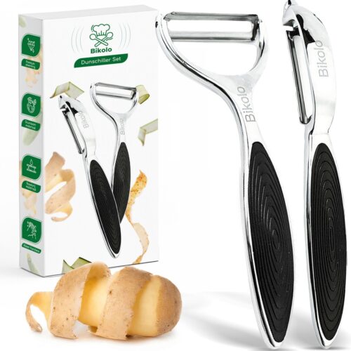 Bikolo® - Dunschiller Set - Dunschillers - Aardappelschiller - Dunschiller Aardappel - I-model - Y-model + E-Book Kookboek