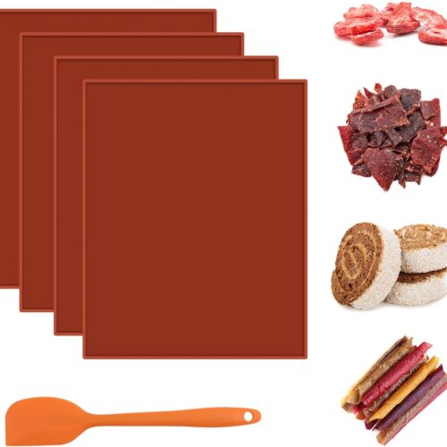 Boraboi® Herbruikbare Siliconen Droogvellen Set voor Voedseldrogers met Anti-Aanbaklaag en Schraper