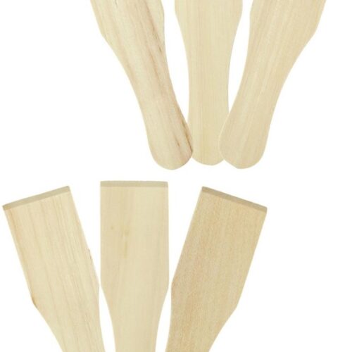 Cook Concept Gourmetspatels - 12x - hout - 14 x 4 cm - gourmetten - racletten - grillen