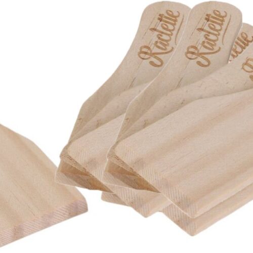 Cook Concept Gourmetspatels - 24x - dennenhout - 12 x 4 cm - gourmetten - racletten - grillen