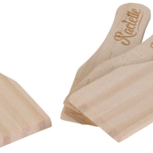 Cook Concept Gourmetspatels - 4x - dennenhout - 12 x 4 cm - gourmetten - racletten - grillen