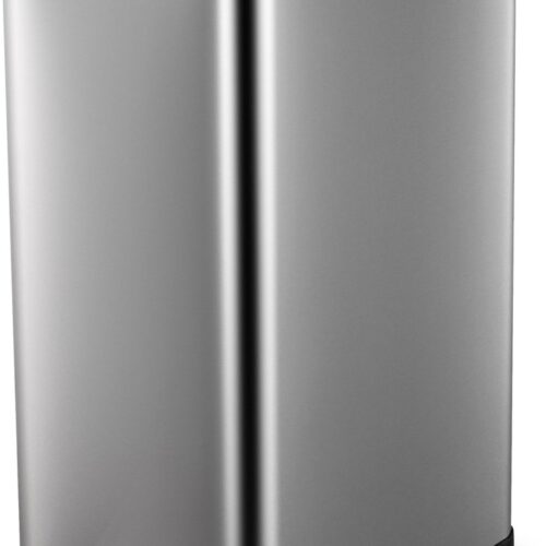 Deleca Prullenbak Prestige - 50 Liter - Smal - RVS Vuilnisbak / Afvalemmer / Pedaalemmer - Met Voetpedaal en Slow Close - Mat Zilver