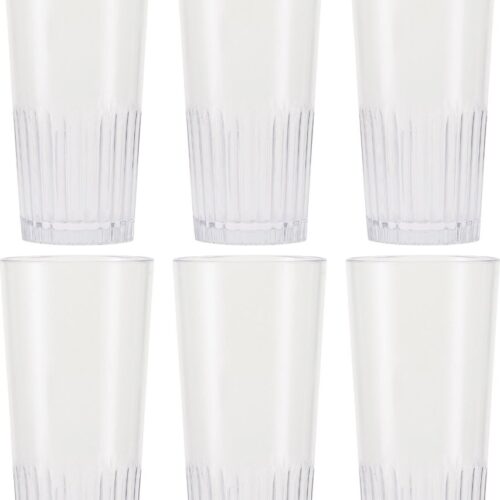 HappyGlass - Matt the Man Bierglas 300 ml Set van 6 Stuks - Kunststof - Transparant -