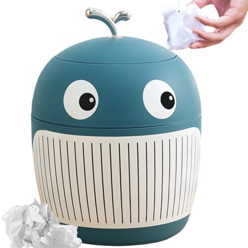 Ibenzoa® Compacte en Stijlvolle Mini-Desktop Afvalemmer met Verwijderbaar Deksel voor Diverse Ruimtes