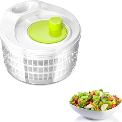 Ibenzoa® Innovatieve Kunststof Slacentrifuge met Handige Deksel en Opvouwbaar Ontwerp voor Groente en Salade