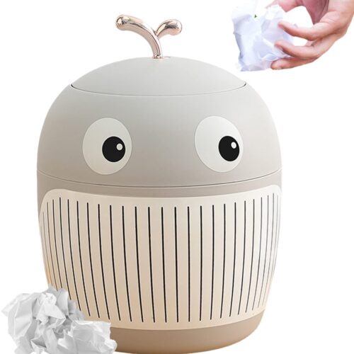 Ibenzoa® Kleine en Stijlvolle Mini-Desktop Afvalemmer voor Kantoor en Huis, Compact en Praktisch Ontwerp