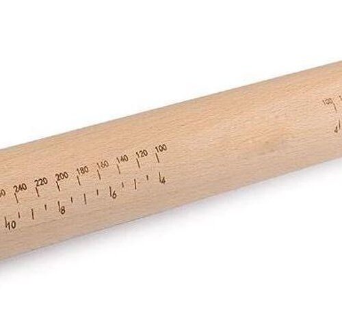 Krumble Deegroller verstelbaar - Deegstok - Pastrydeegroller - Rolstok - Bakspullen - 10, 6, 4 of 2 mm breed - Hout en siliconen - Bruin met kleur