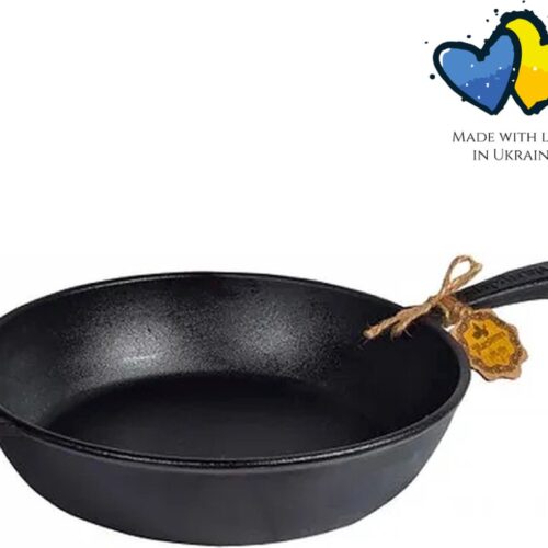 MAYSTERNYA Gietijzeren Sauteerpan - ø 24 x 6 cm - Geschikt Voor Inductie - Koekenpan - Hapjespan - Pannenset - Gietijzer - Barbecue Pan - Cadeau - Cadeaupakket Geschenk - PFAS vrij - Mat Zwart