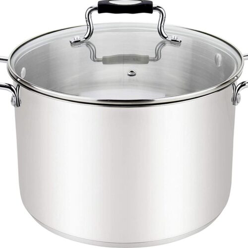 Millvado Urban Collection - Stainless Steel Stock Pot - 16 Liter Soeppan met Deksel - Ø 30 cm Stamppotpan