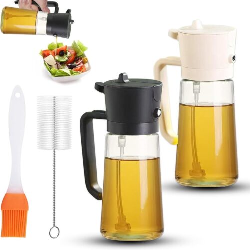 Multifunctionele In-Olie Sproeier 100ml Hoge Kwaliteit Olie Spuitfles - Voedselveilig Ideaal voor Koken en Lucht Friteuses Levensmiddelen-Grade Olie Spray (Zwart)