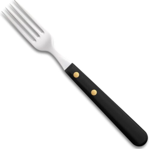 Robert Herder Steakvork - Buckels - RVS - Lemmet 20 cm - Heft POM Zwart