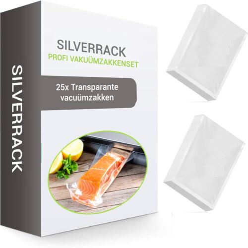 SilverRack Vacuumzakken Voedsel [25 Stuks] (40x60 cm) | Vacuumerzakken Sous Vide voor Vacumeermachine | Vakuum Zakken | Sous Vide Zakken, Sous Vide Bak | Vacumeerzakken
