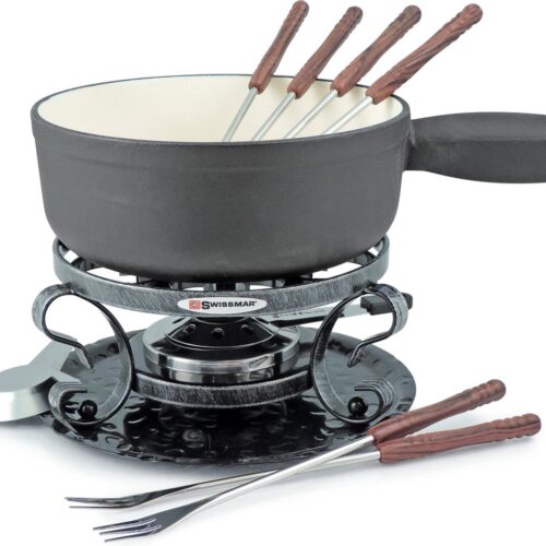 Swissmar Fondue Set Lugano Mat Zwart 9-Delig